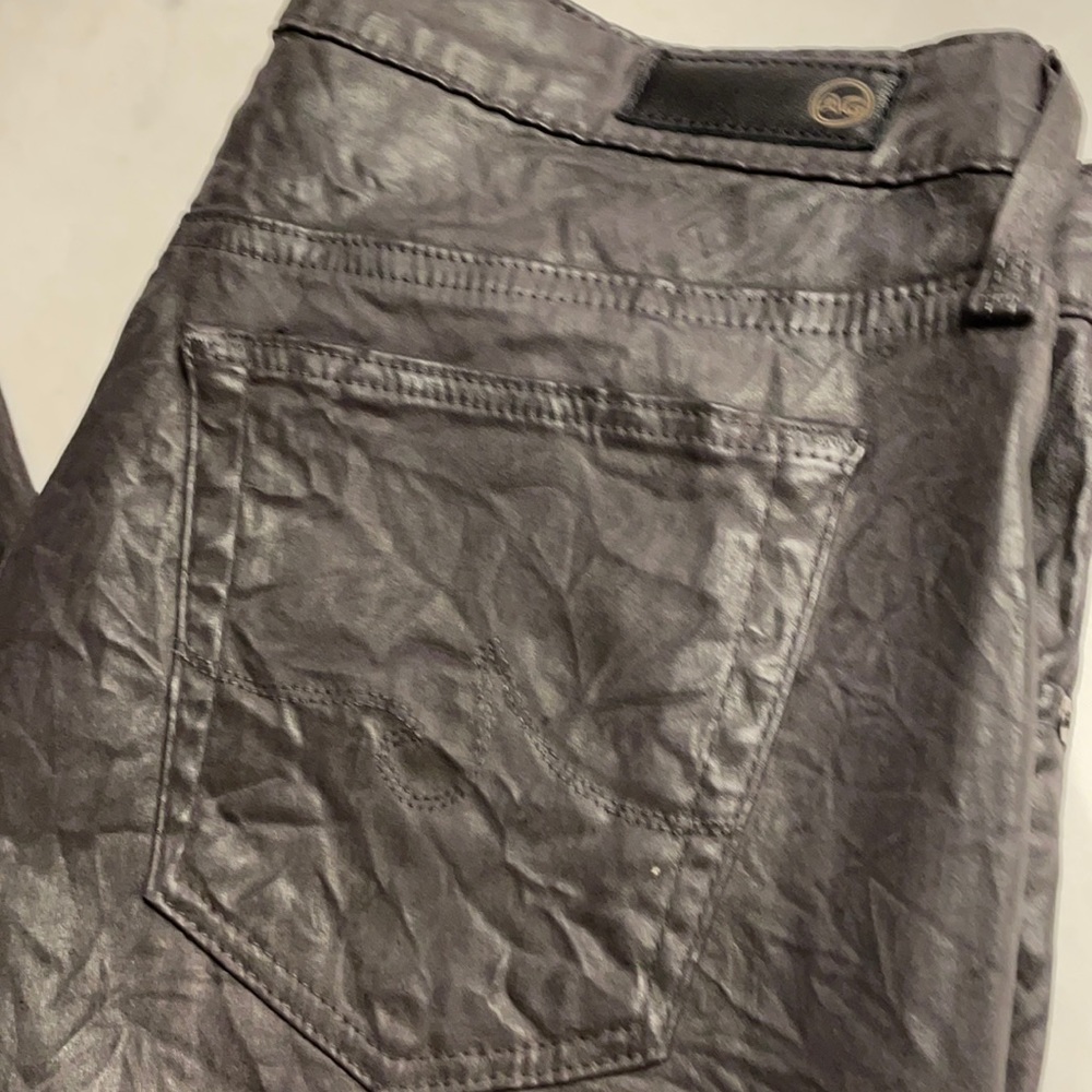 AG Leather like denim pants